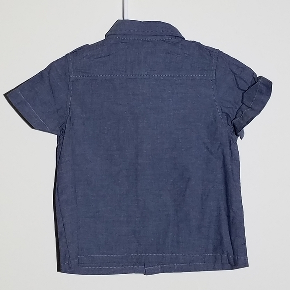 NWT Minoti Button Down Shark Button Shirt 18-23m - Picture 3 of 5